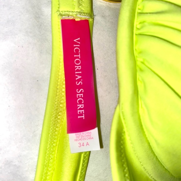 PINK Neon Bikini top, Lime Ricki Skirt Suit Bottom - Picture 3 of 8